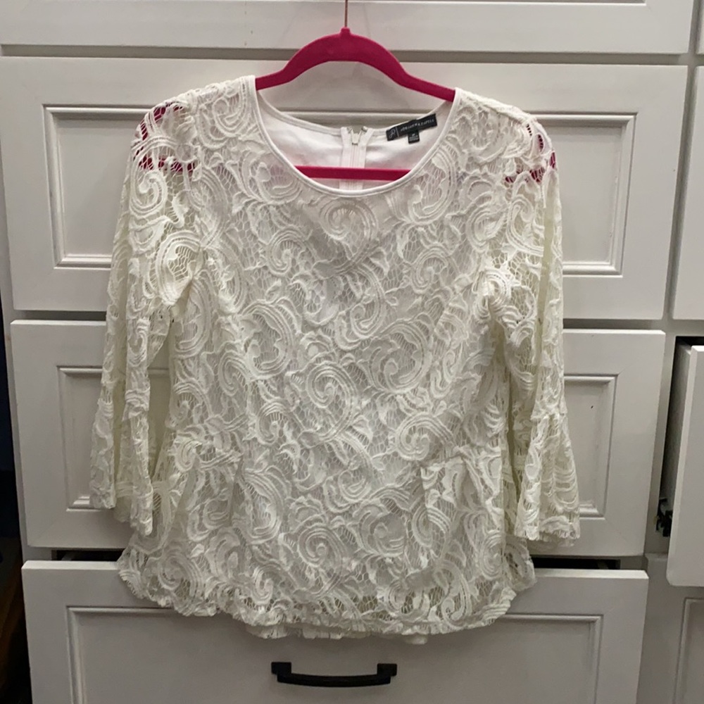 White lace blouse, size M